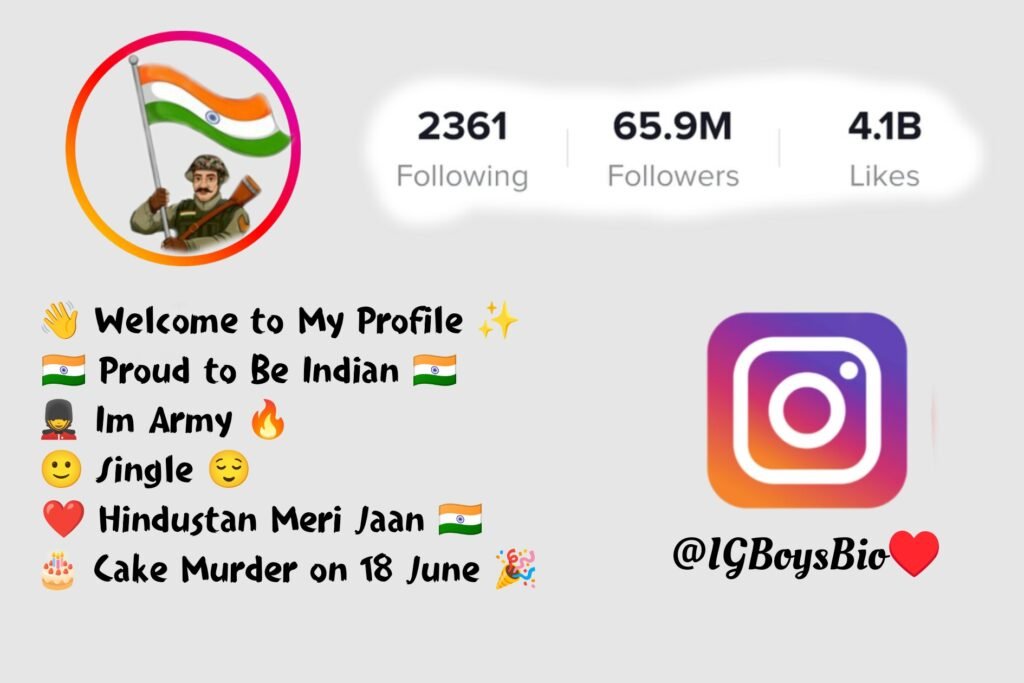 Instagram Bio Army Lover for Boy