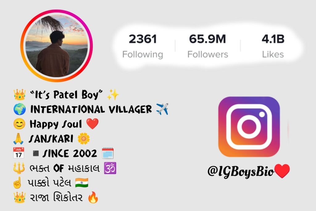 Patel Bio For Instagram in Hindi