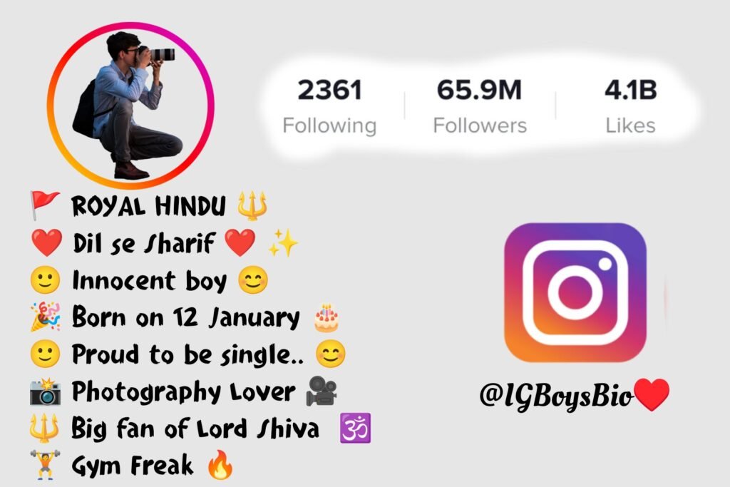 Photographer bio for instagram with emoji