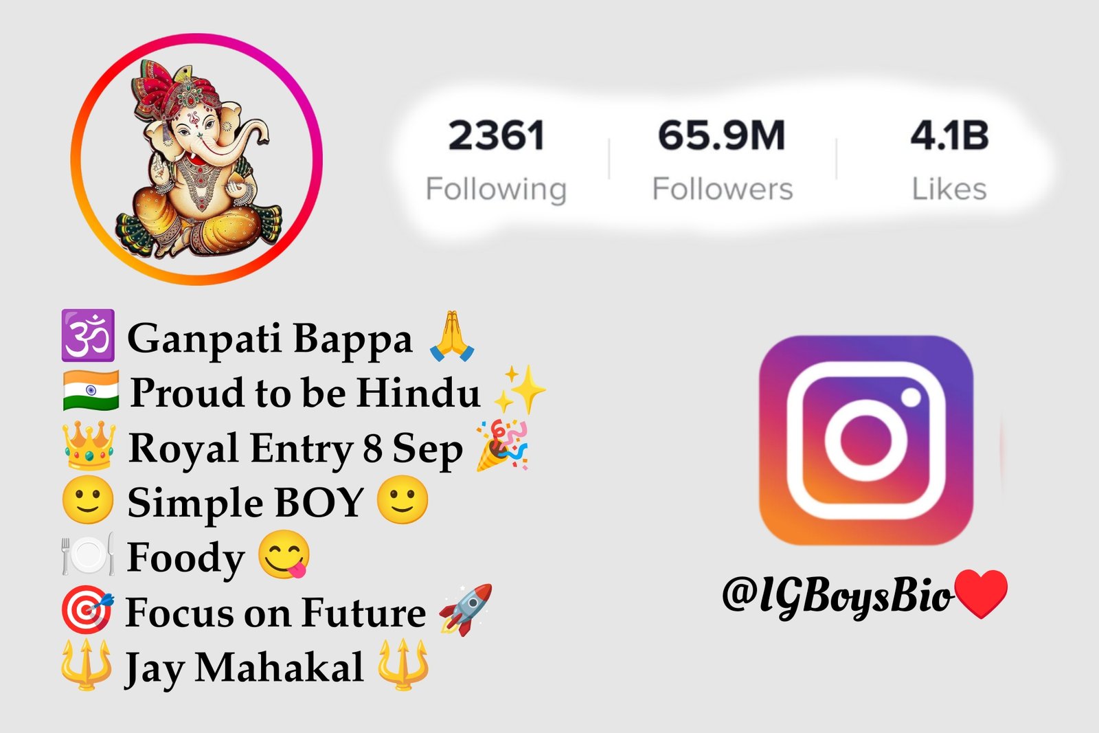 Ganpati Bappa Bio For Instagram